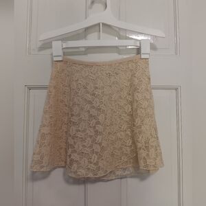apricot / cream lace ballet wrap skirt